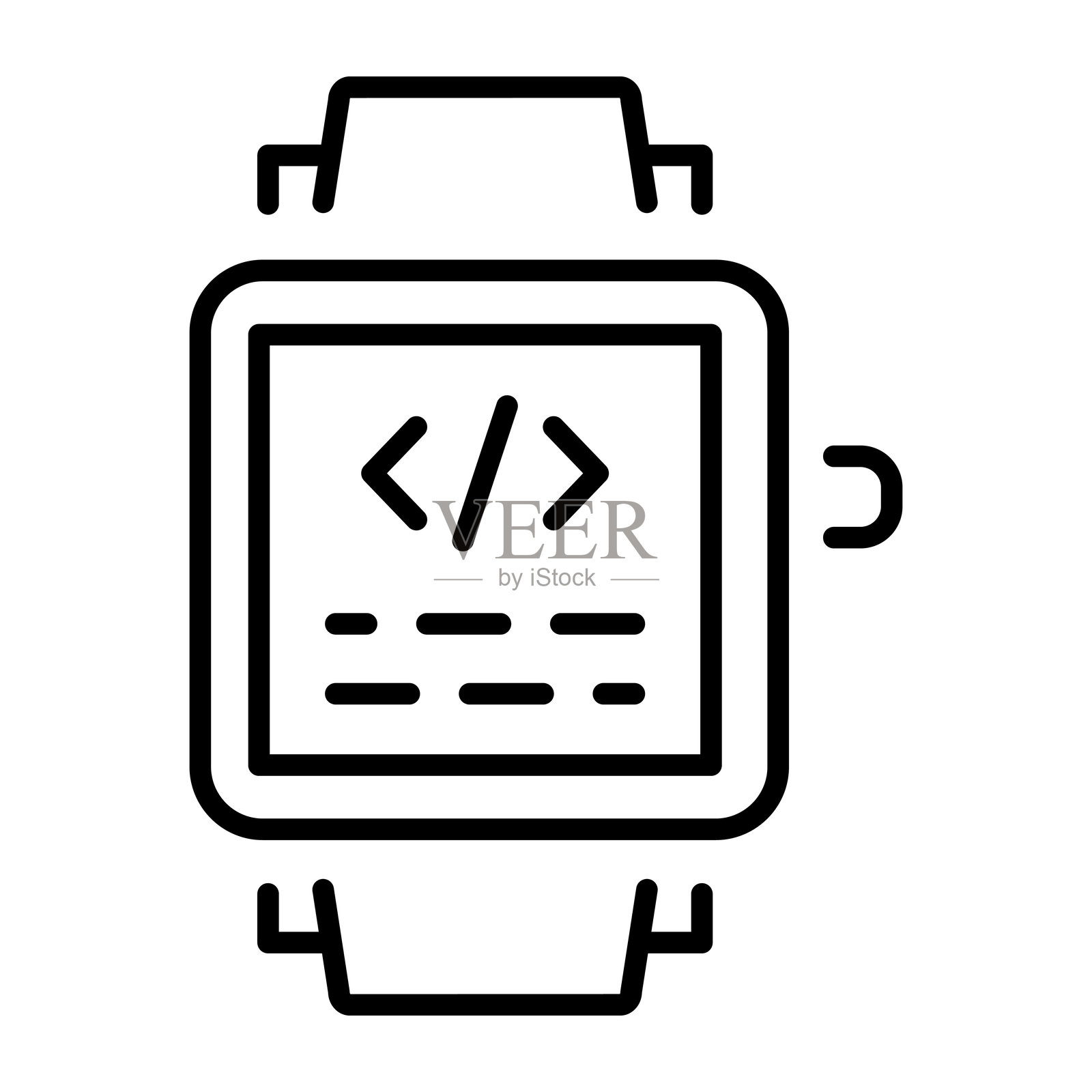 编码手表插画图片素材