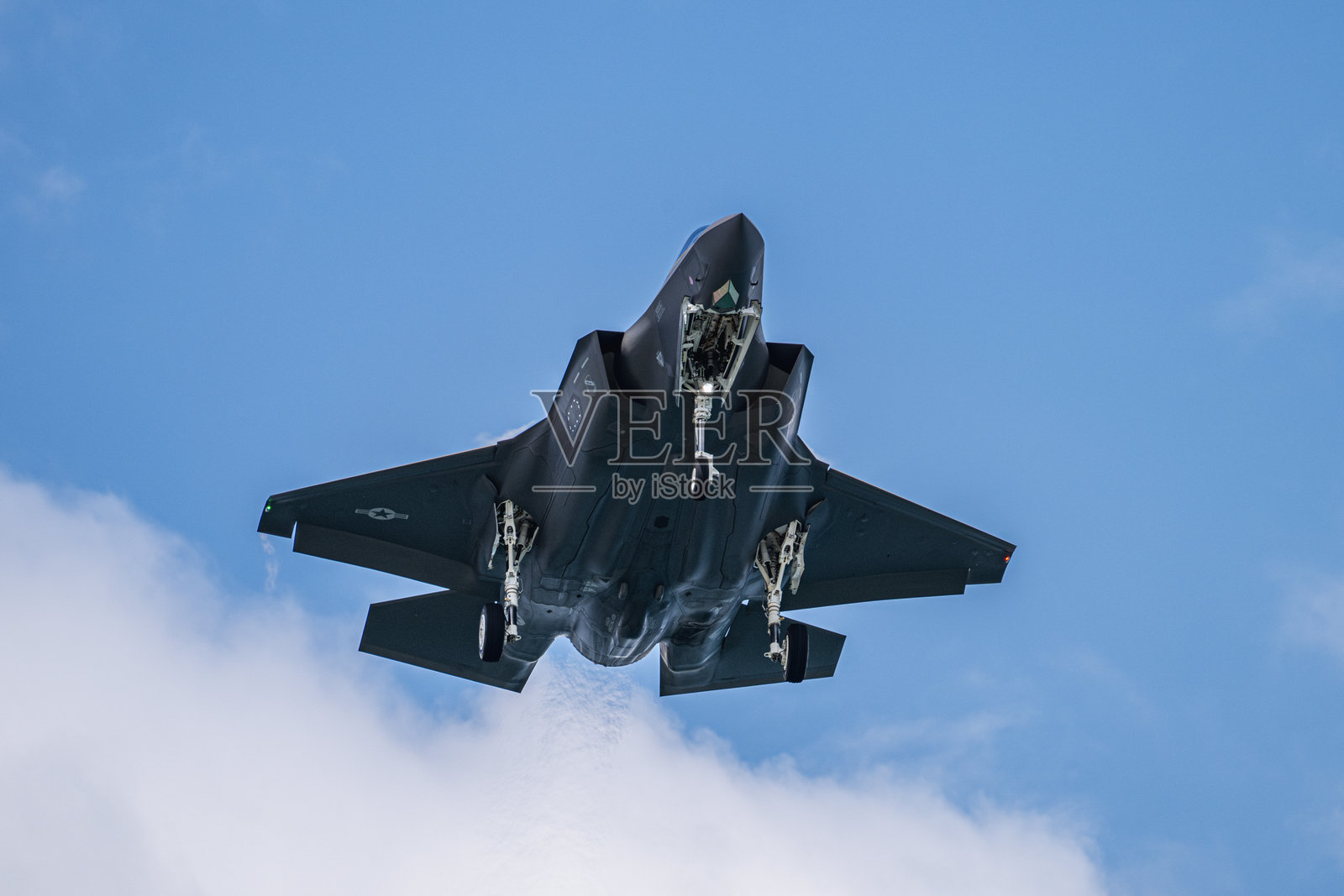 F35A战斗机在空军基地着陆照片摄影图片