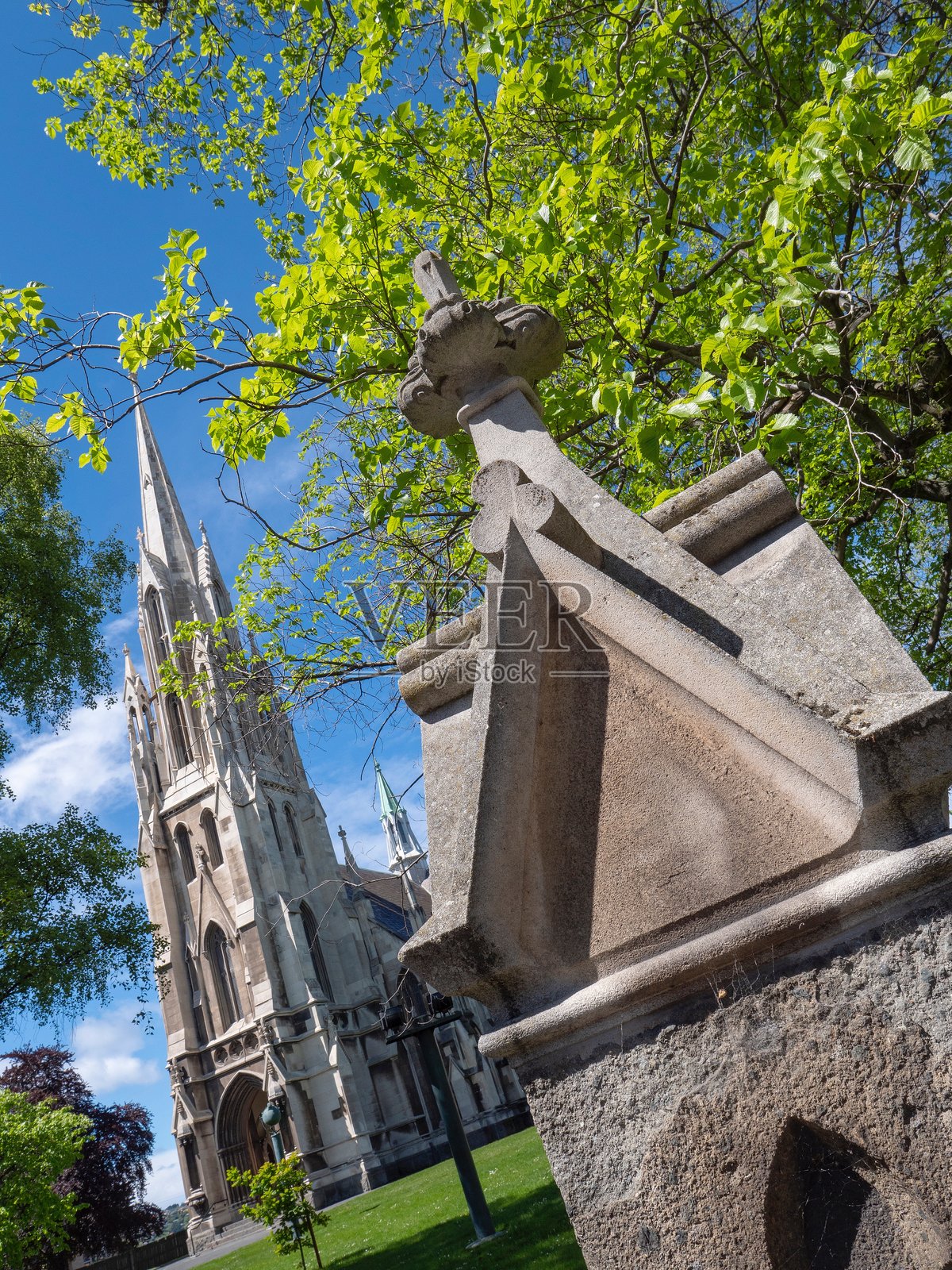 新西兰南岛奥塔哥地区达尼丁市的教堂或大教堂。圣保罗大教堂是一座英国国教的教堂。照片摄影图片