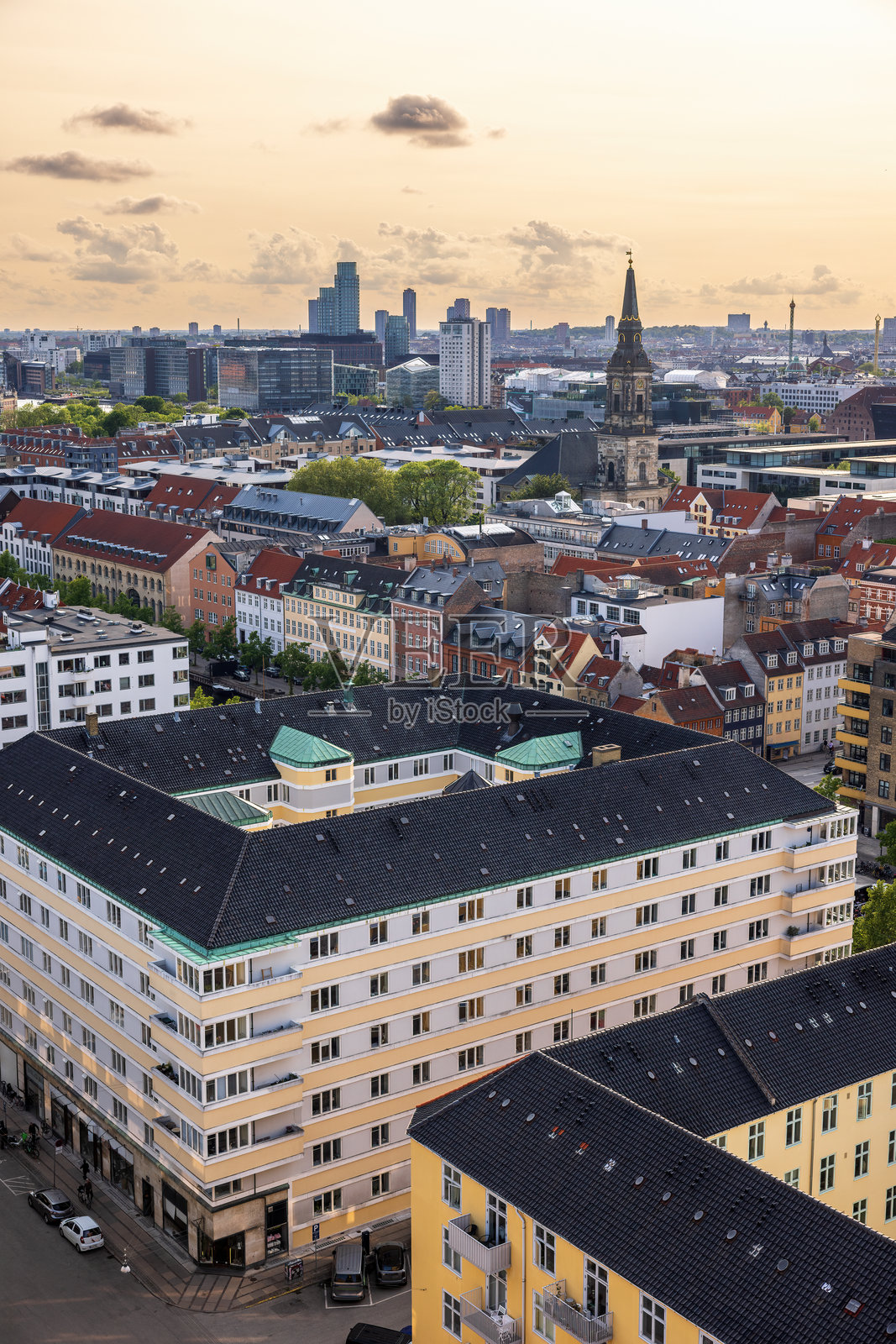 哥本哈根的全景视图照片摄影图片