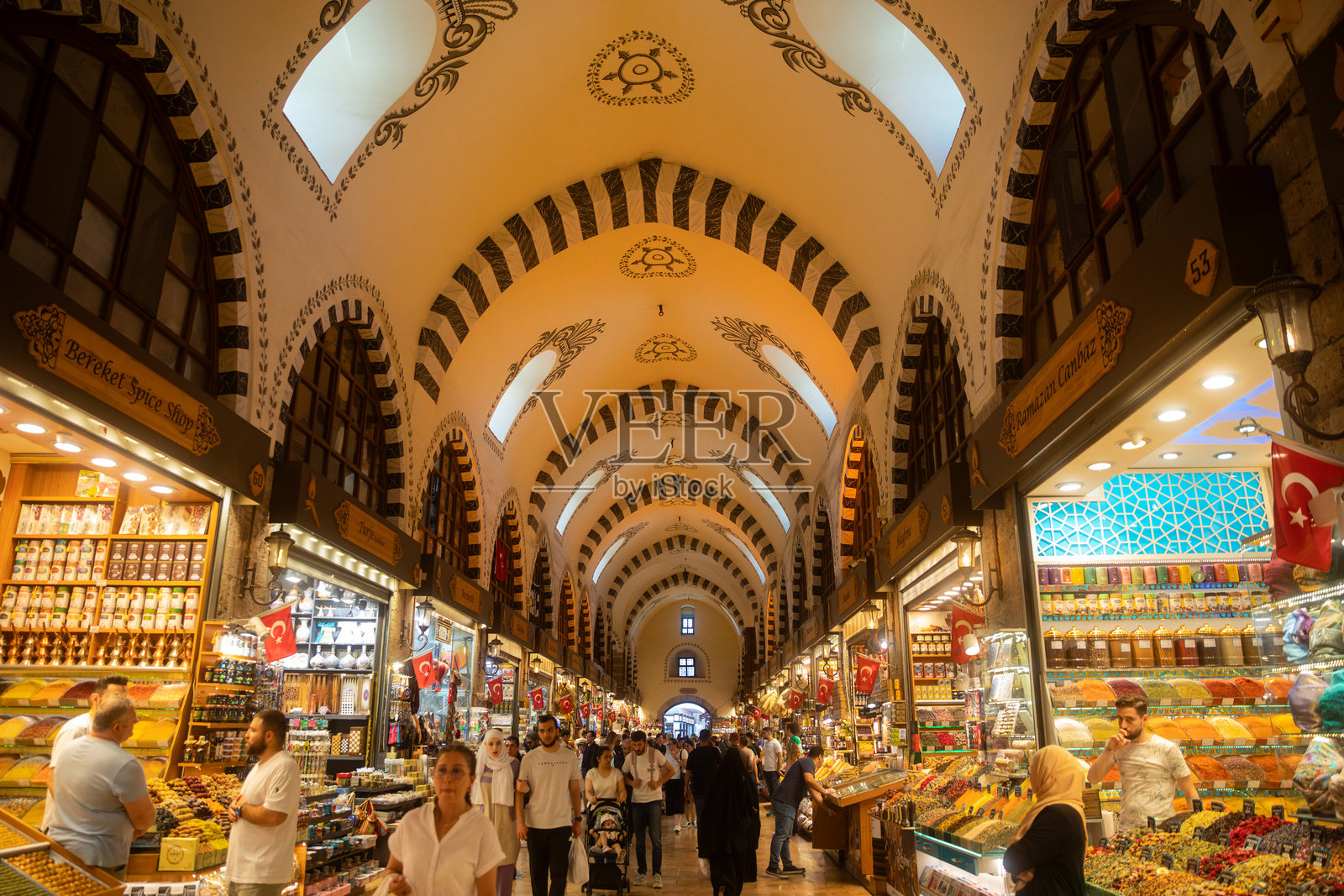 伊斯坦布尔大巴扎内部照片摄影图片