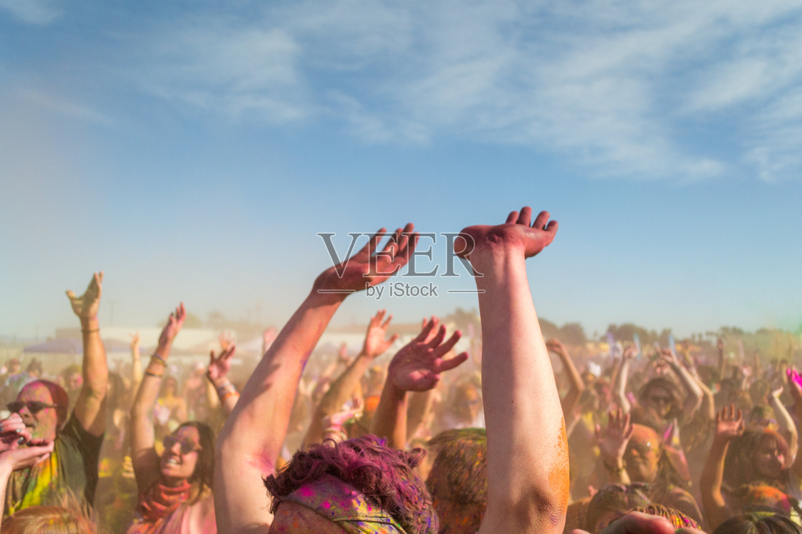 霍利节的色彩照片摄影图片