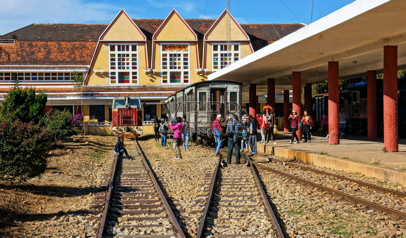 越南大叻古老车站照片摄影图片