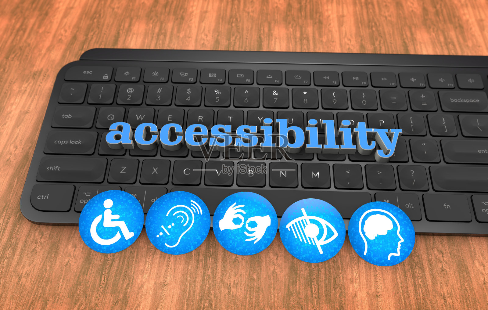 残疾、残疾标志、图标是视觉表现。照片摄影图片