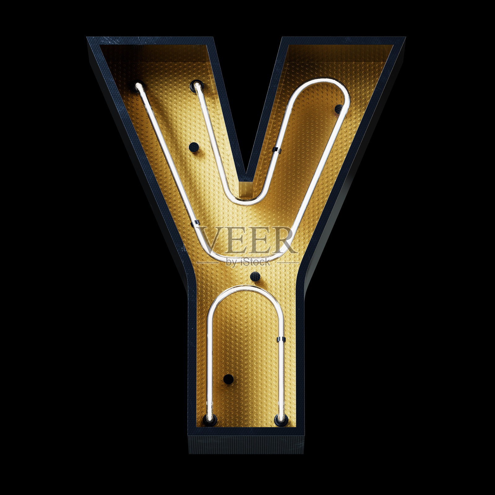 明亮的霓虹字体。金属未来主义赛博朋克概念。照片摄影图片