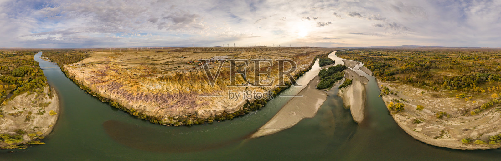 中国新疆全景地形图照片摄影图片