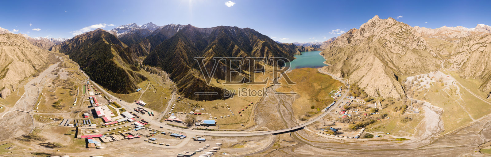 中国新疆全景地形图照片摄影图片