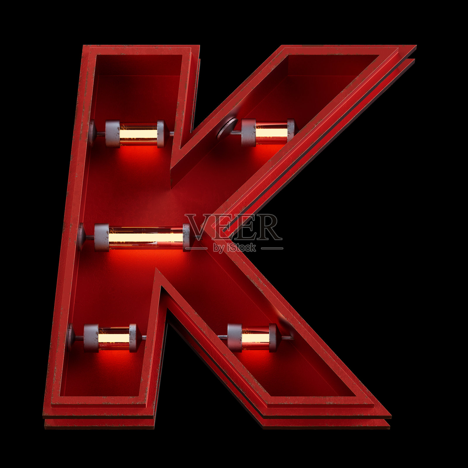 明亮的霓虹字体。金属未来主义赛博朋克概念。照片摄影图片