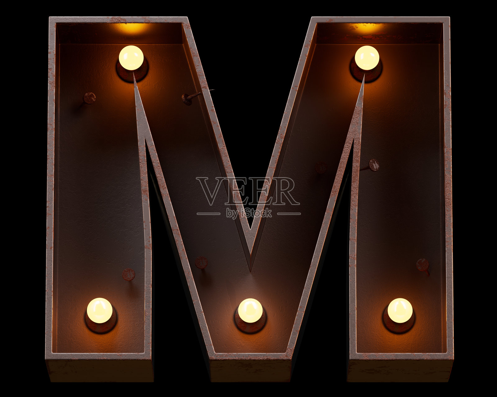 明亮的霓虹字体。未来主义金属赛博朋克概念。照片摄影图片