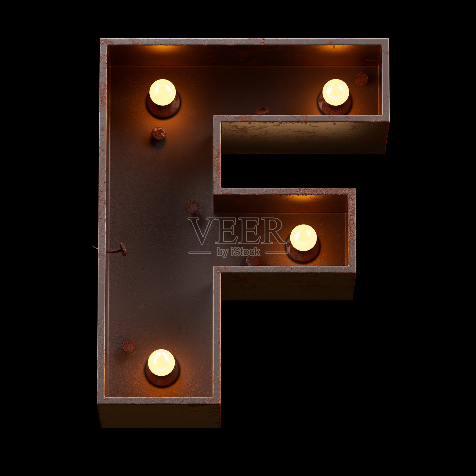 明亮的霓虹字体。金属未来主义赛博朋克概念。照片摄影图片