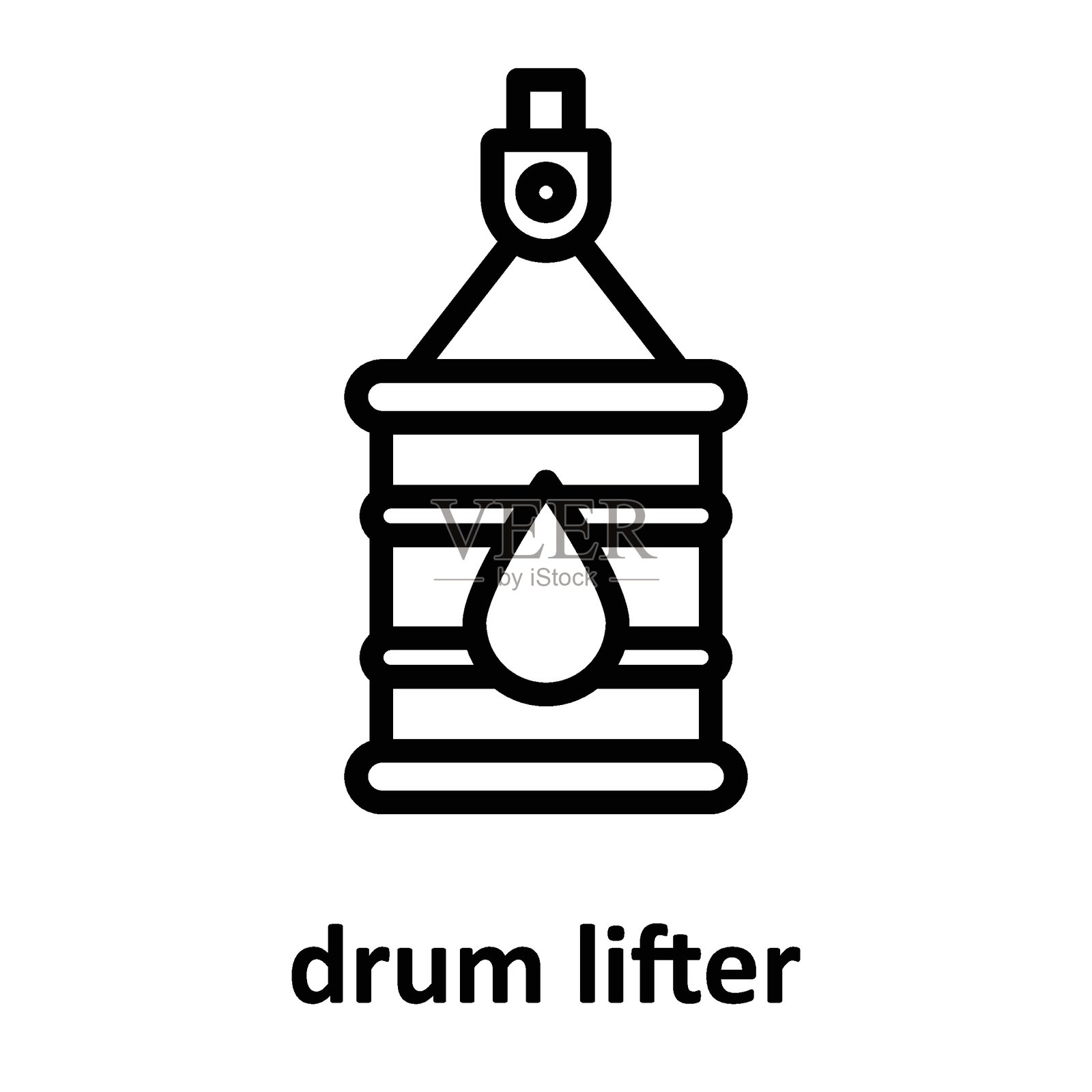 可轻松修改或编辑的鼓升降机矢量图标插画图片素材