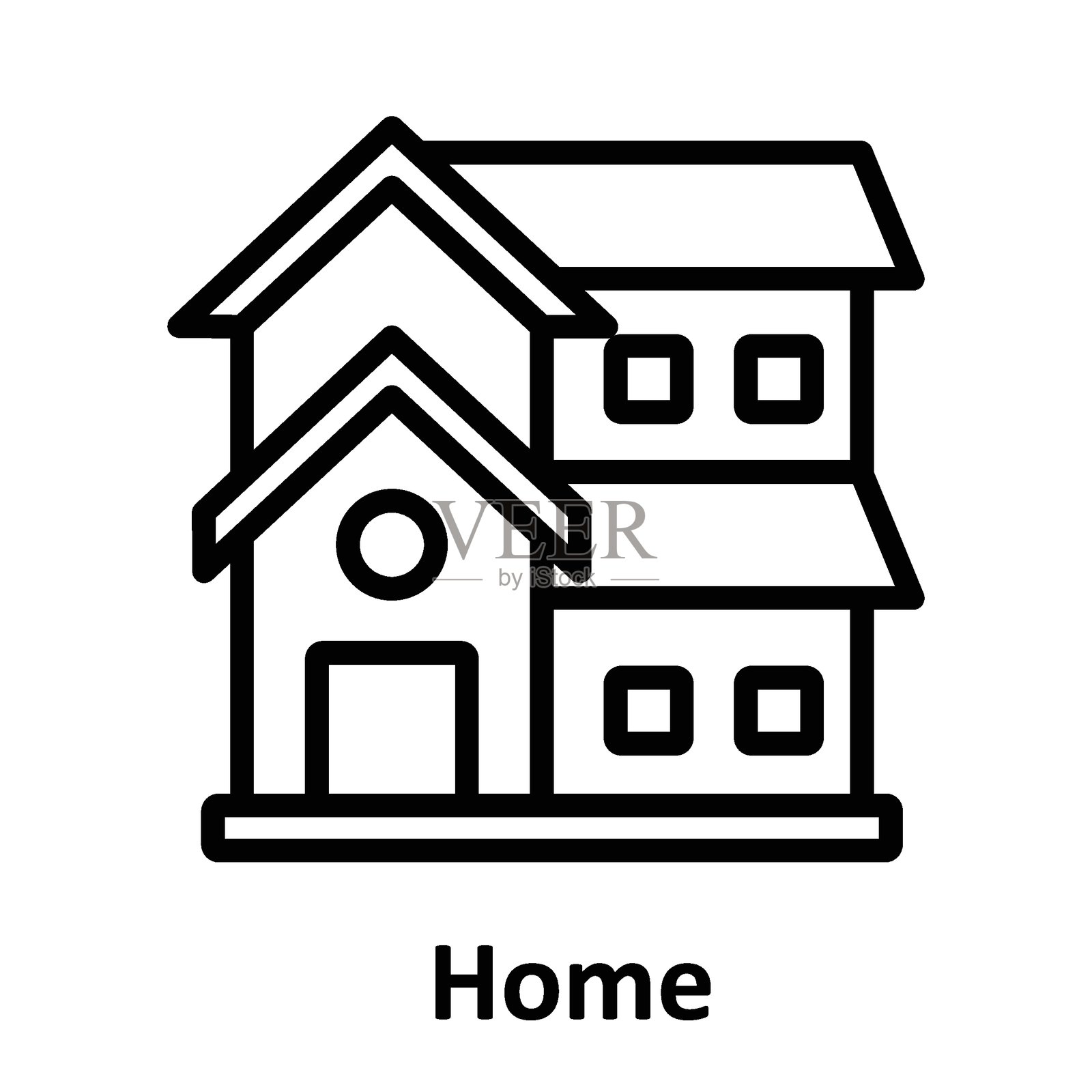 可轻松修改或编辑的家居矢量图标插画图片素材