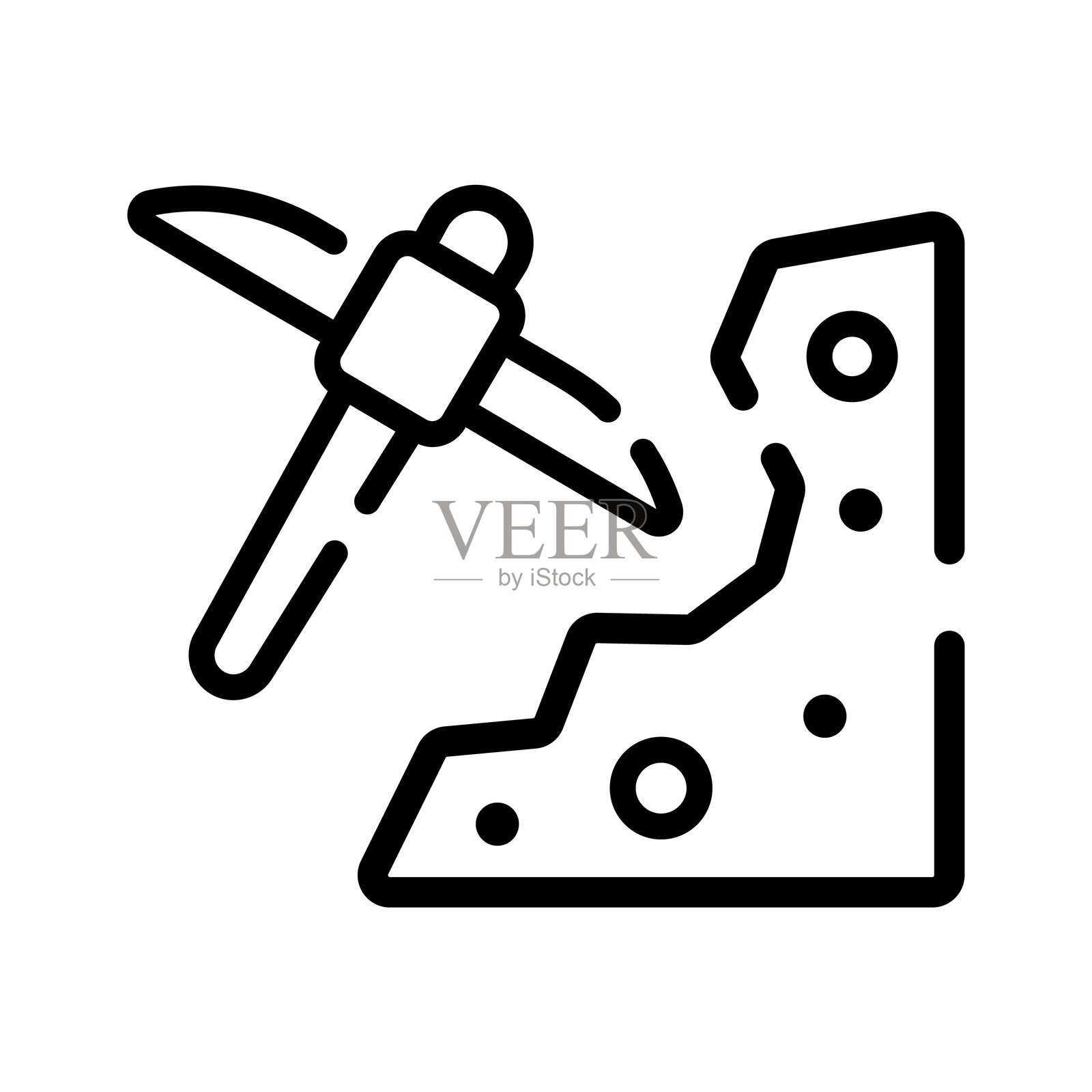 采矿插画图片素材