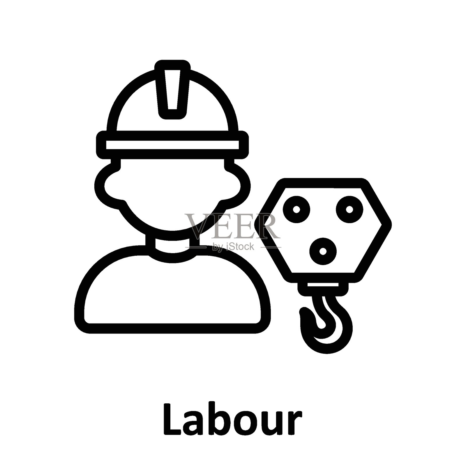 可轻松修改或编辑的劳动矢量图标插画图片素材