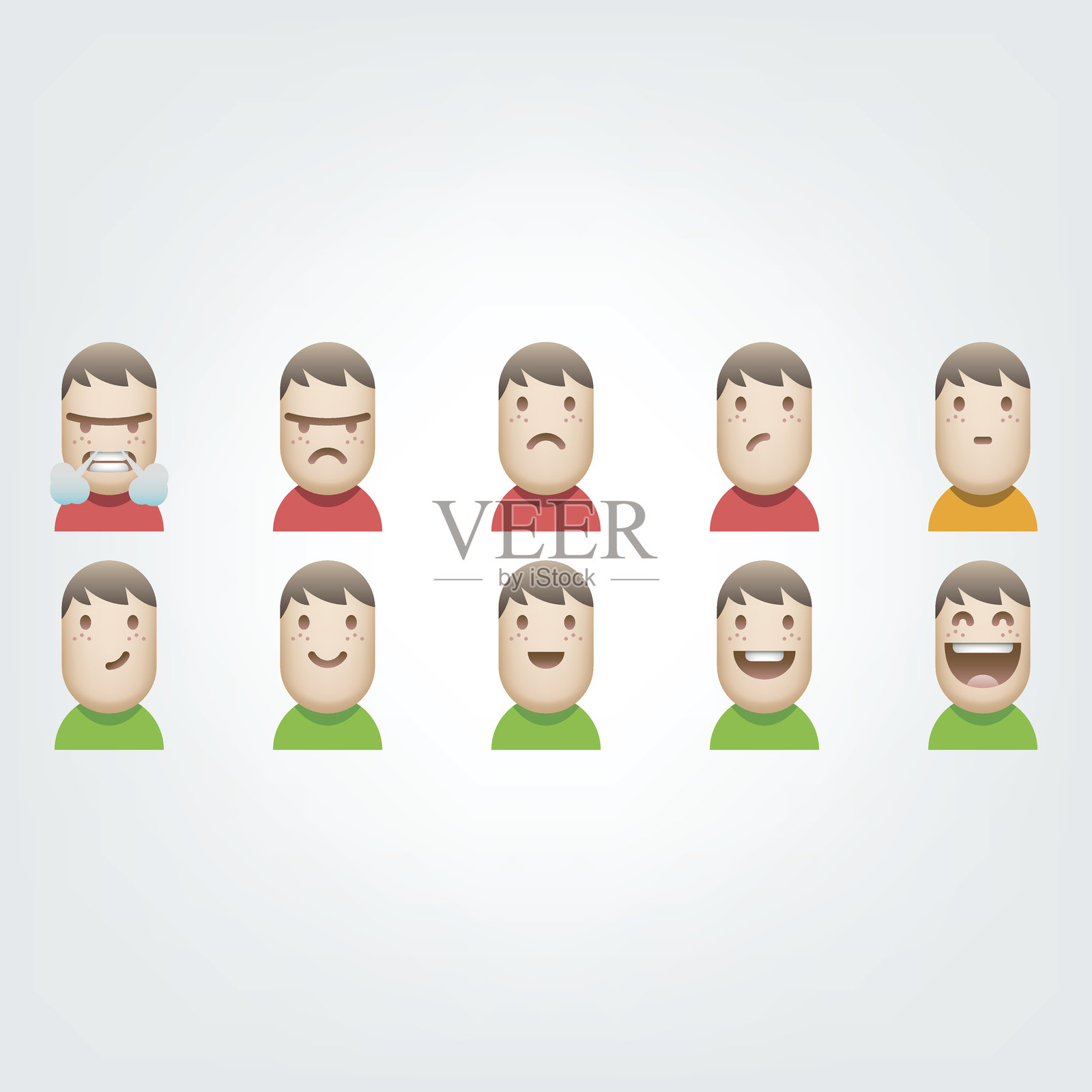 客户满意头像图标集图标素材