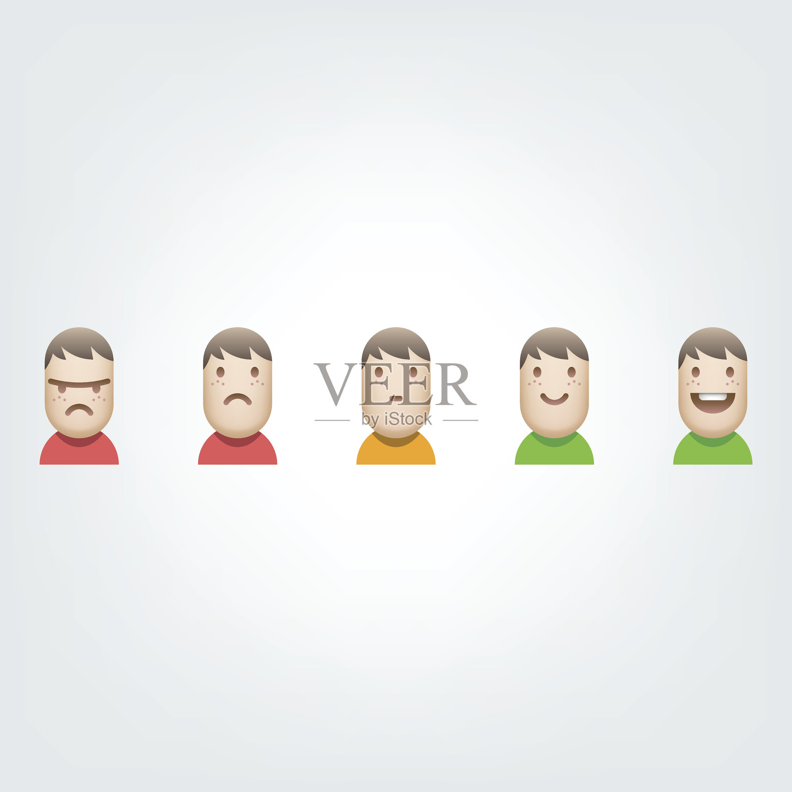 客户满意头像图标集图标素材