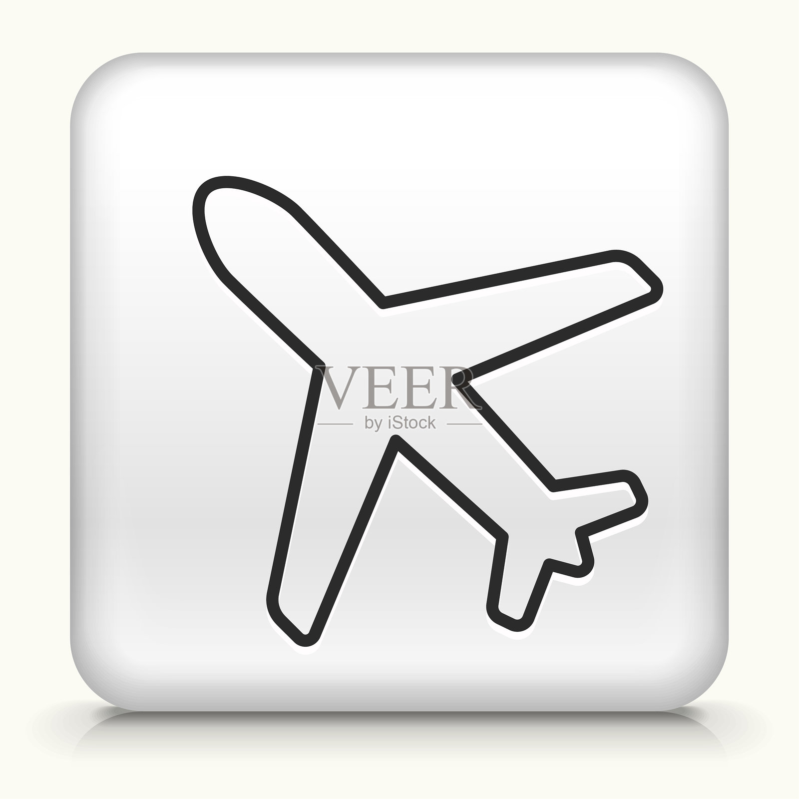 飞行中的飞机图标插画图片素材