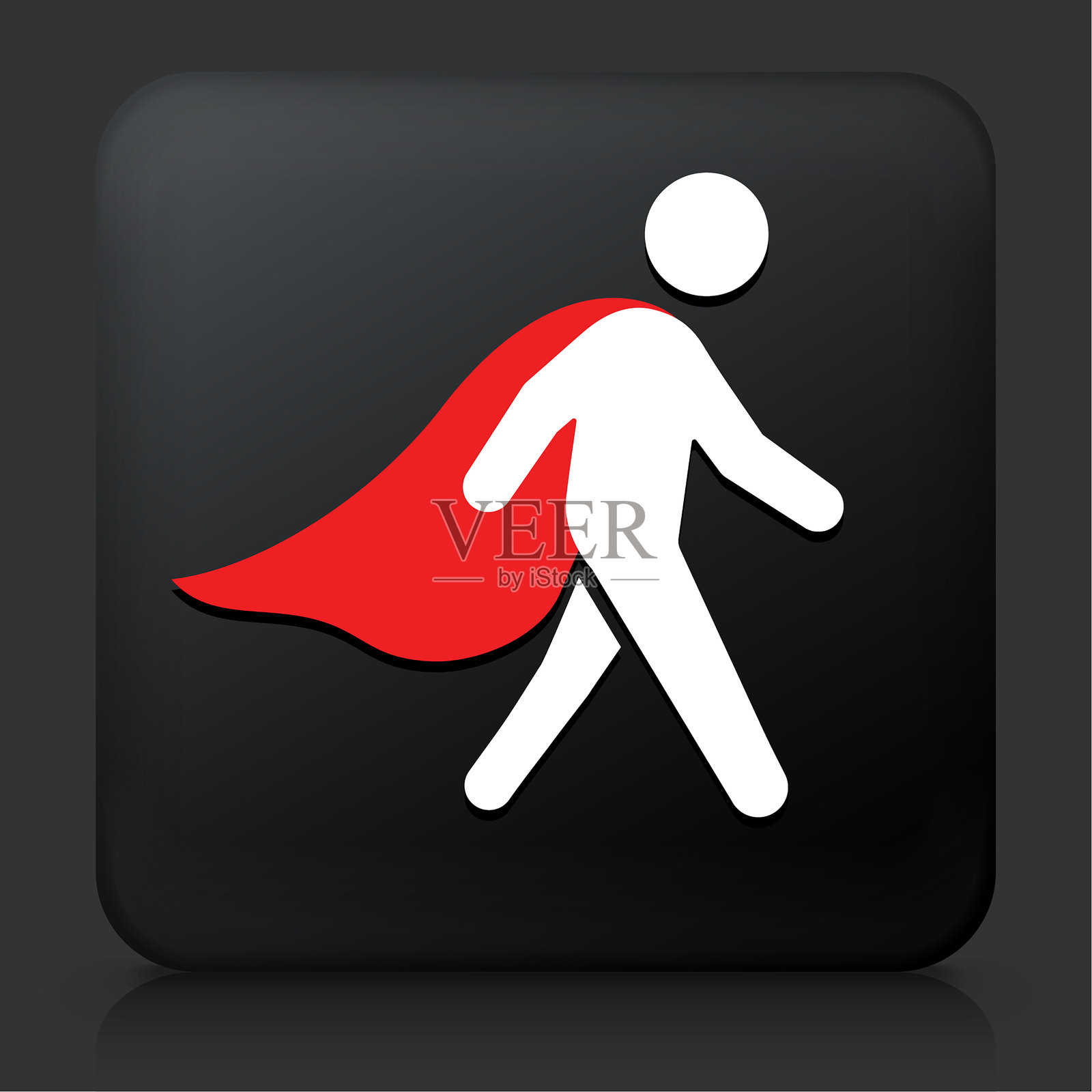 超级英雄与海角行走图标插画图片素材