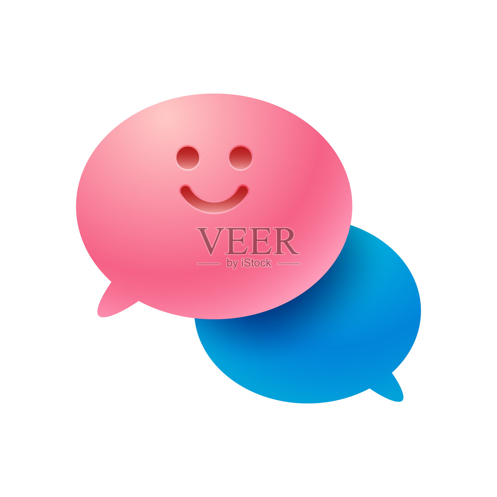 在线短信微笑表情插画图片素材