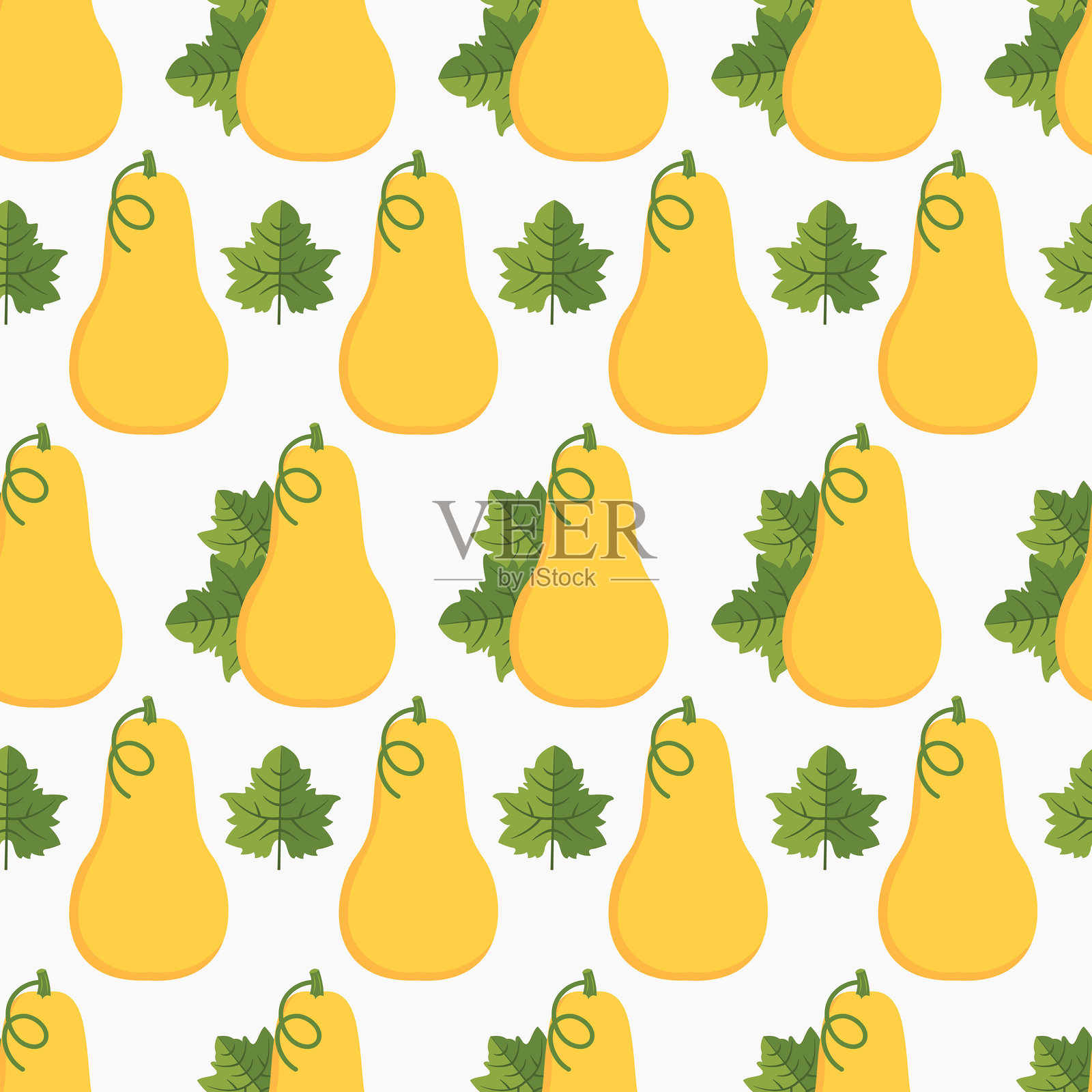 平面设计秋无缝冬南瓜图案插画图片素材