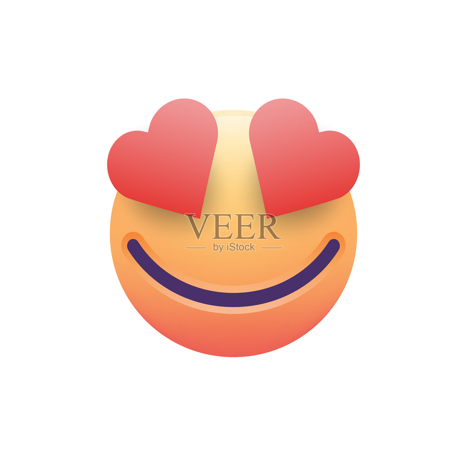 表情大的面部特征非常可爱插画图片素材