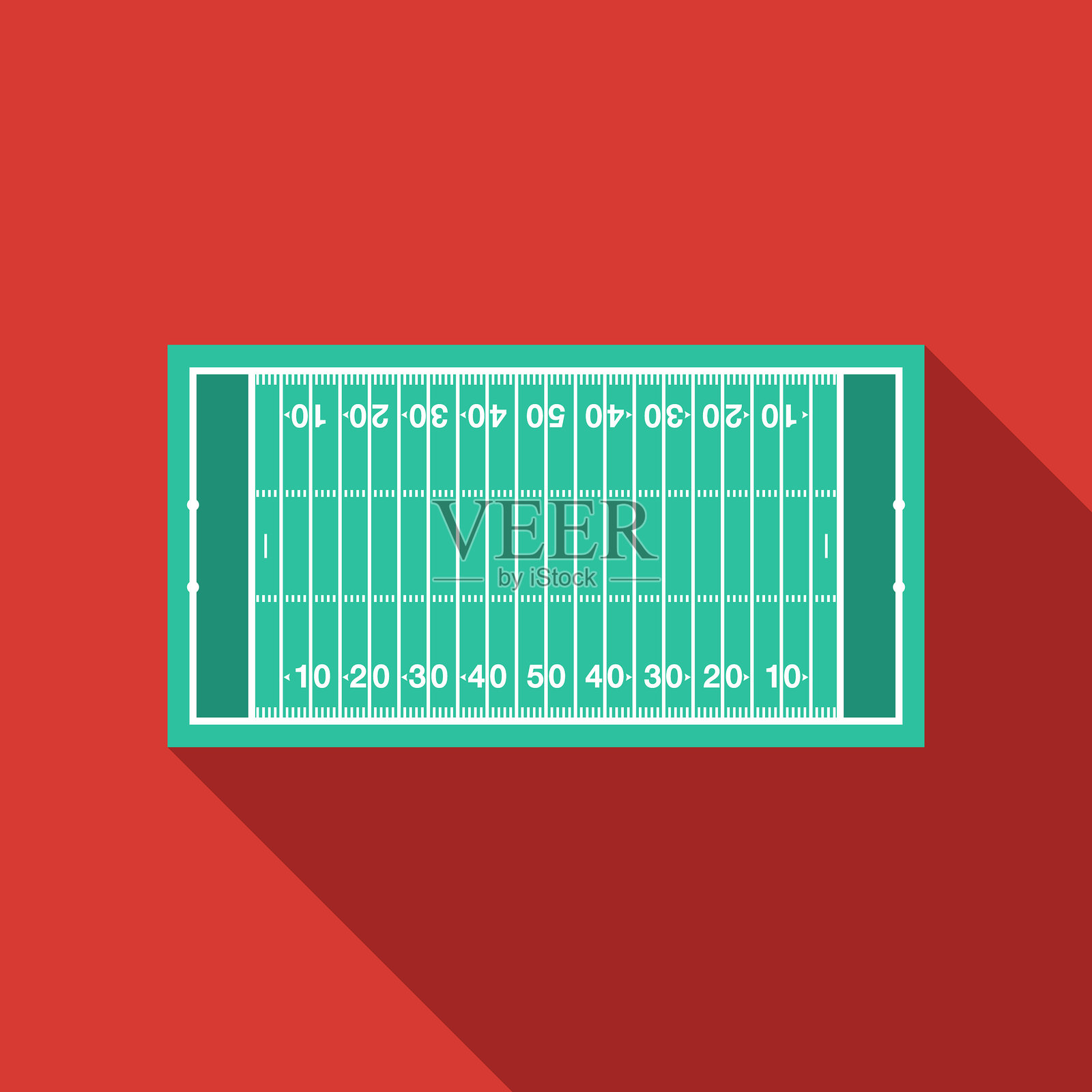 美式橄榄球场图标插画图片素材