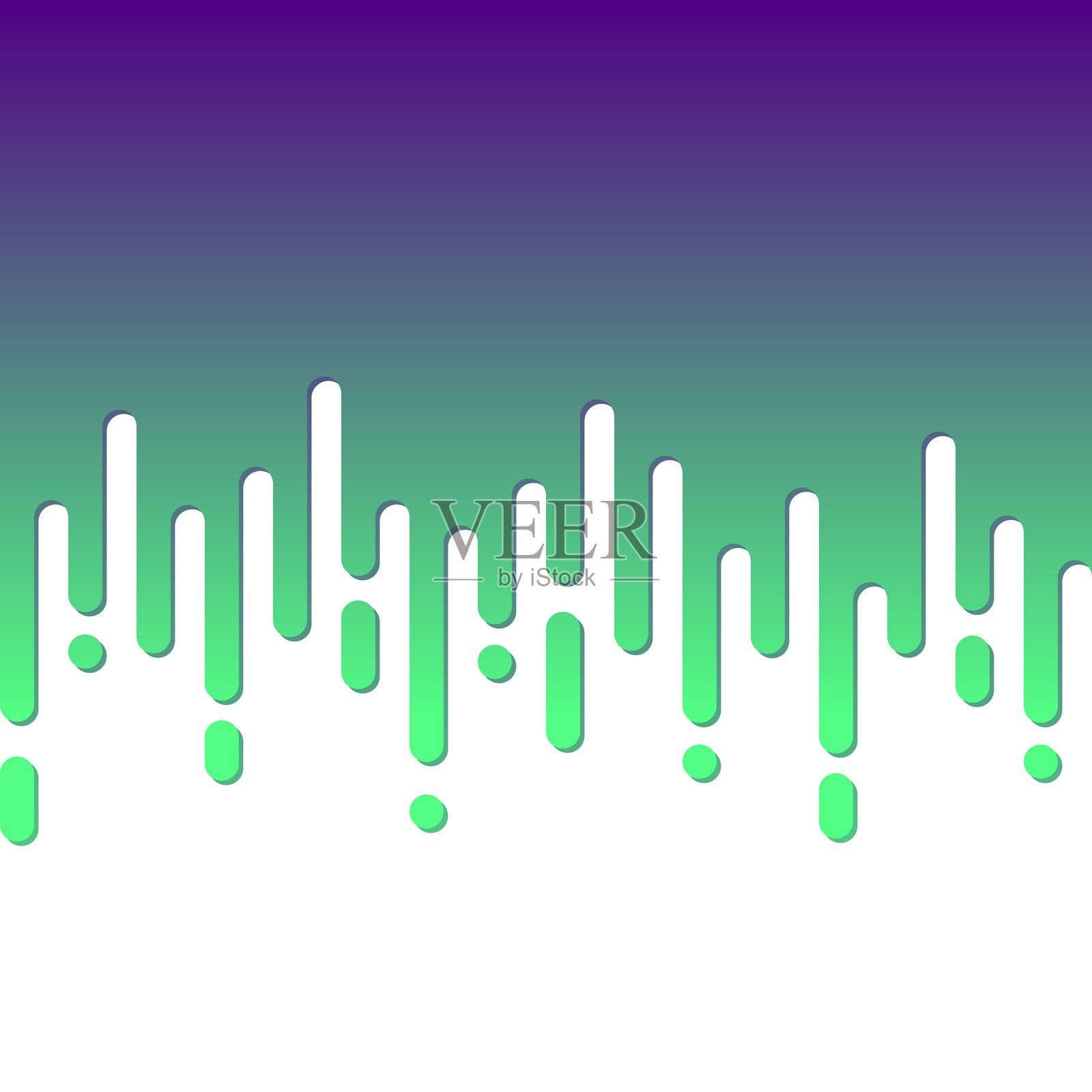 摘要圆角线-半色调过渡-绿色无缝背景插画图片素材