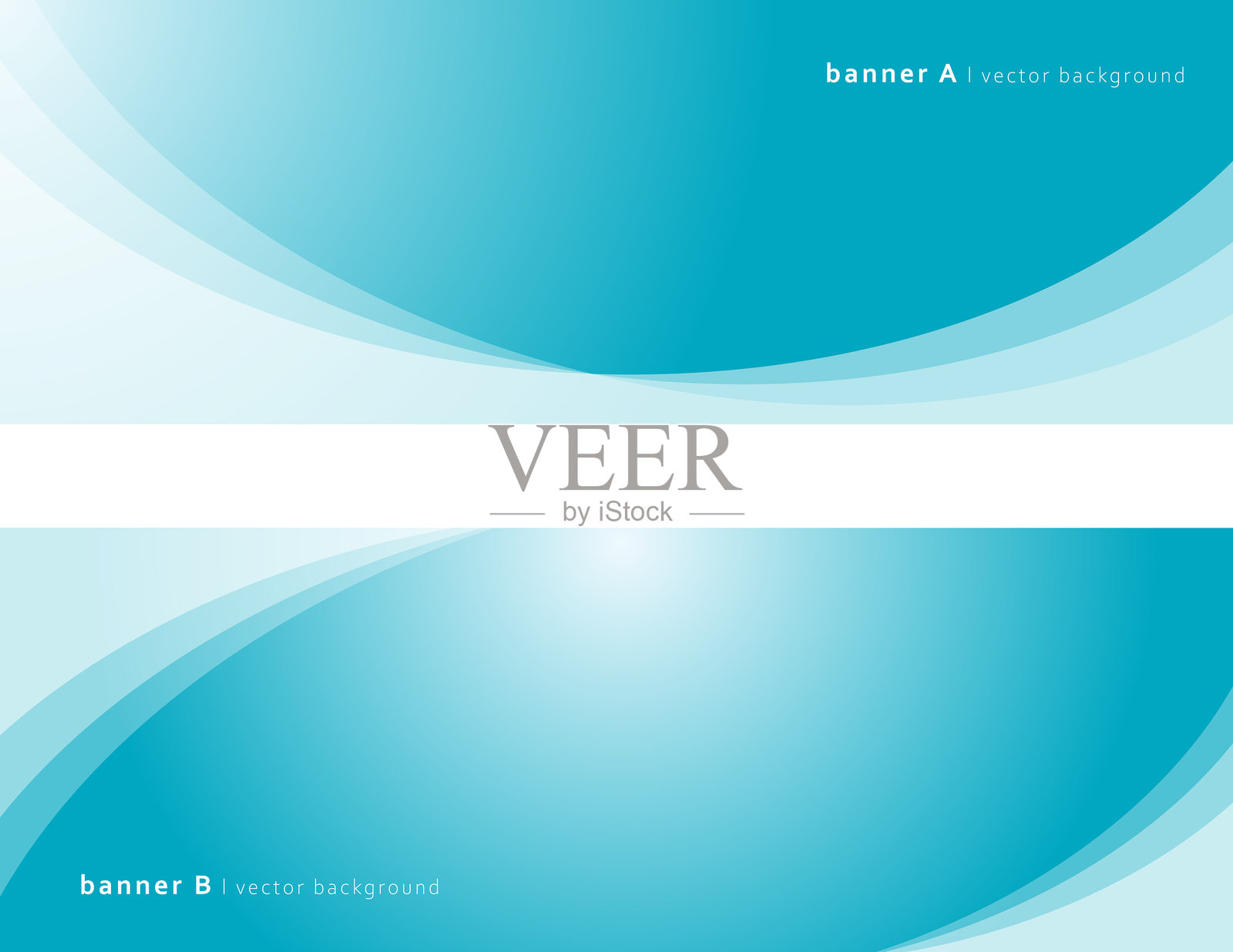 旗帜的曲线重叠几何形状与绿色的背景设计模板素材