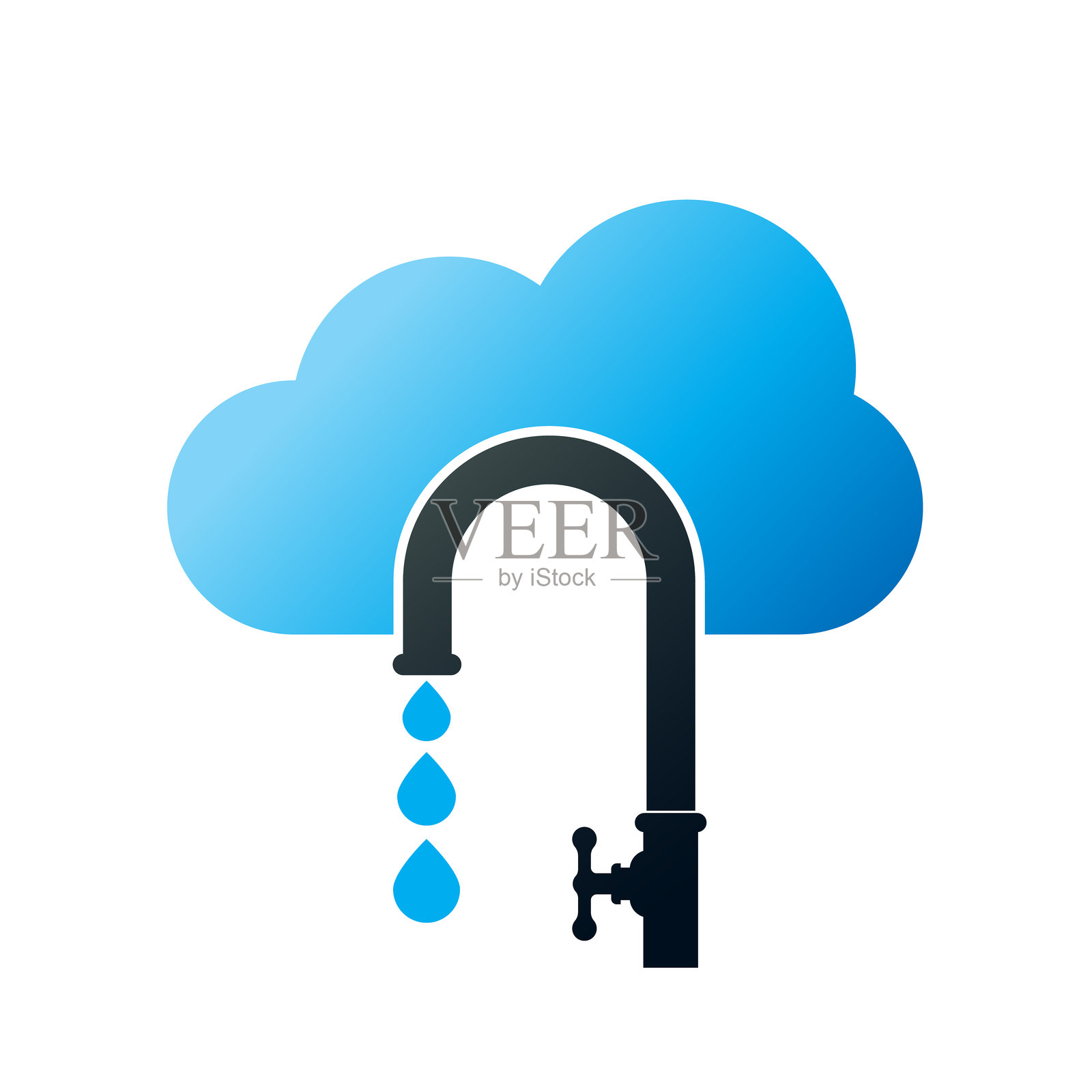 节约用水插画图片素材