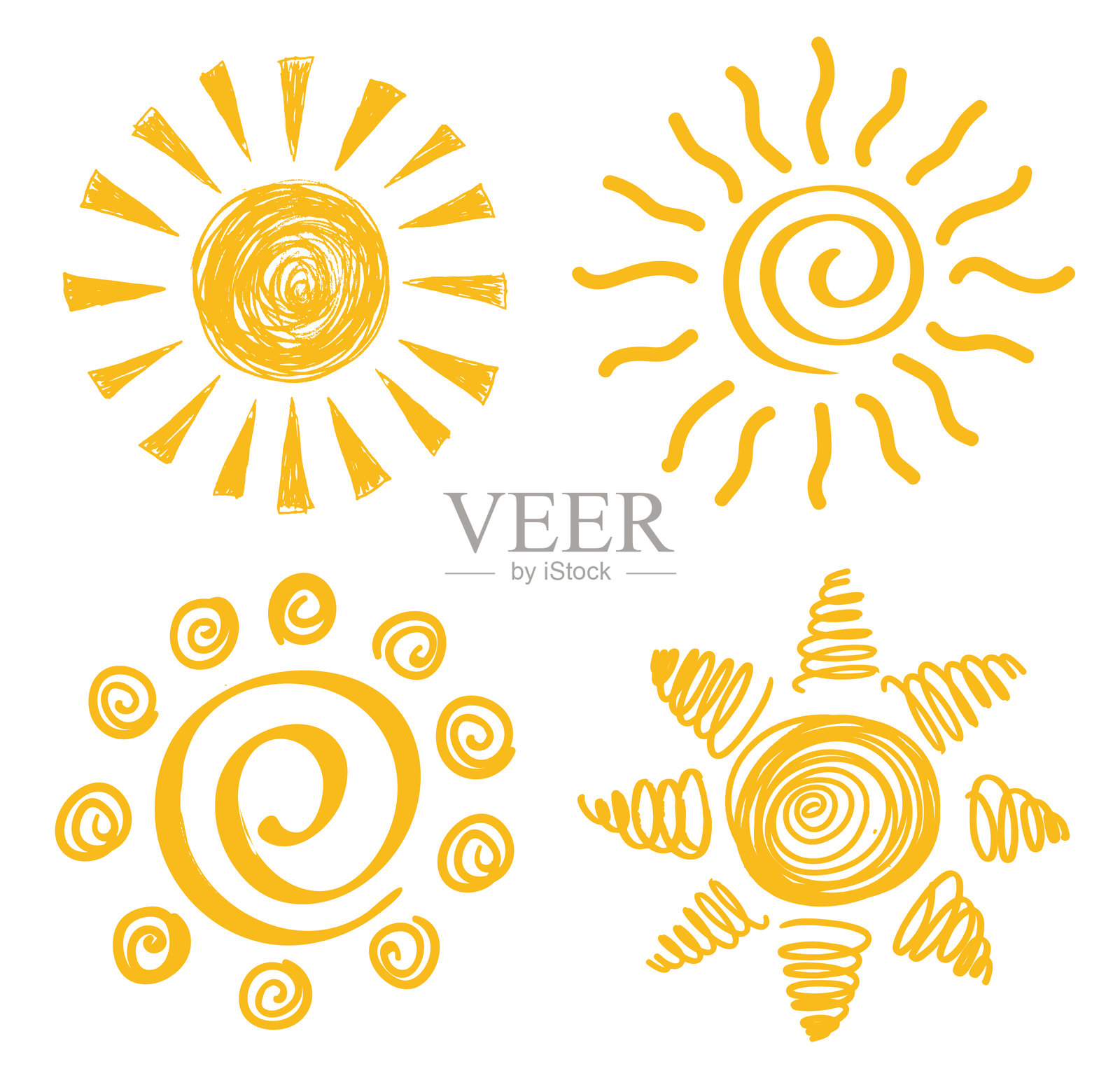 儿童绘图太阳绘图插图插画图片素材