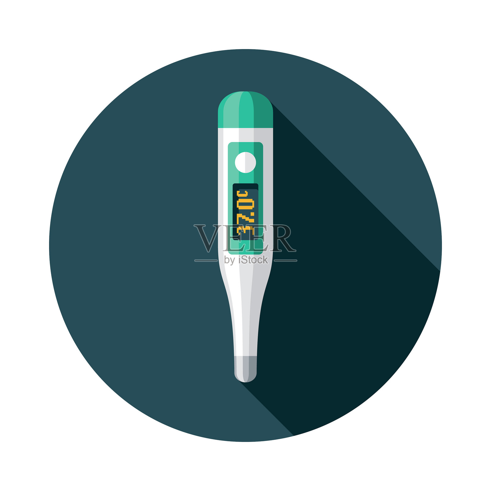 新型冠状病毒COVID-19发烧图标插画图片素材