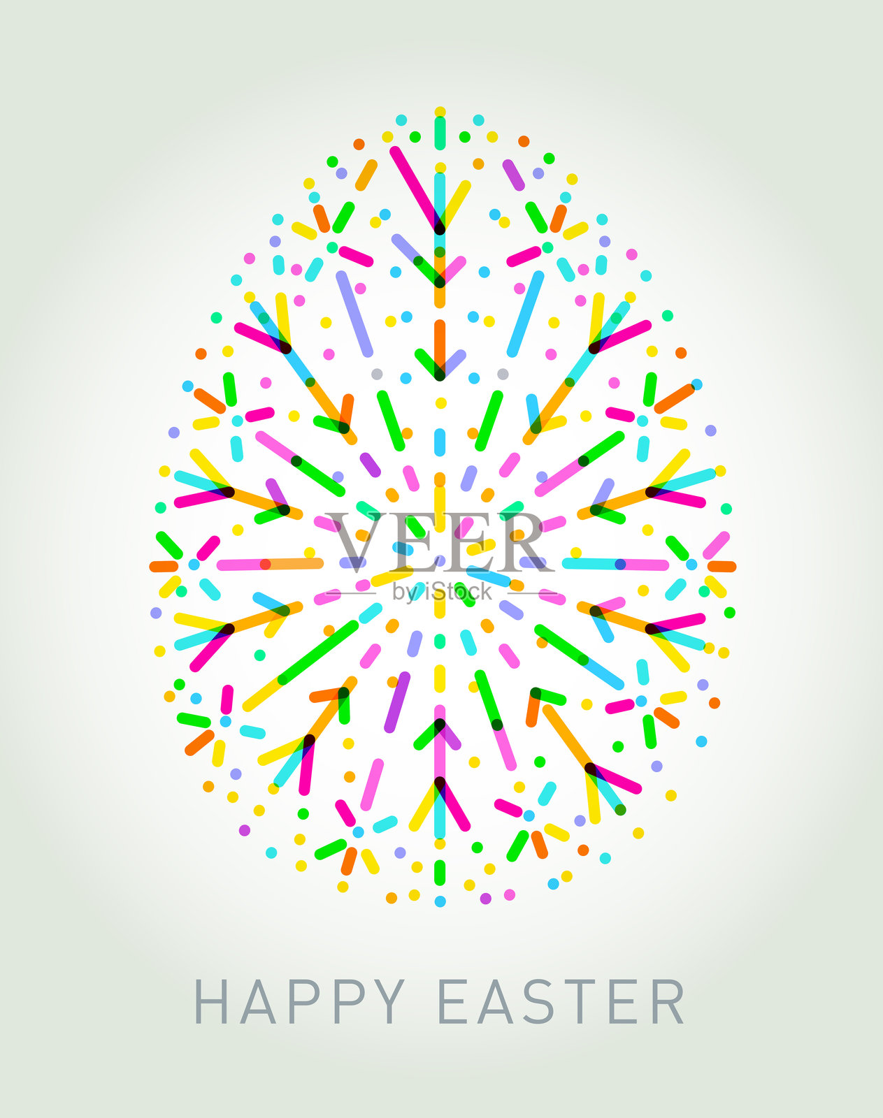 复活节彩蛋的问候插画图片素材