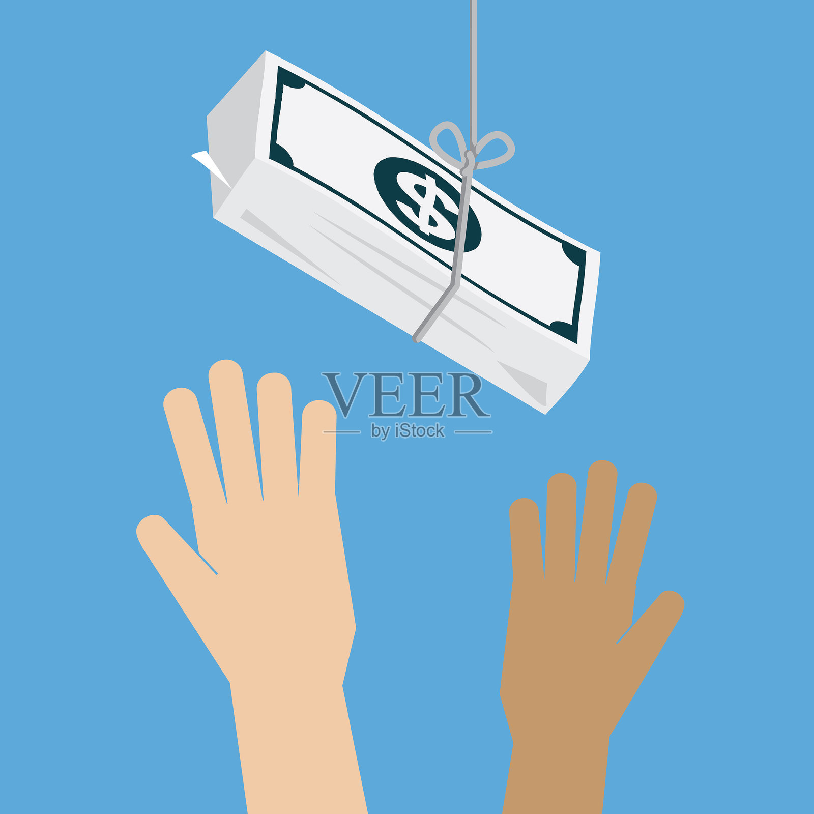 商业陷阱插画图片素材