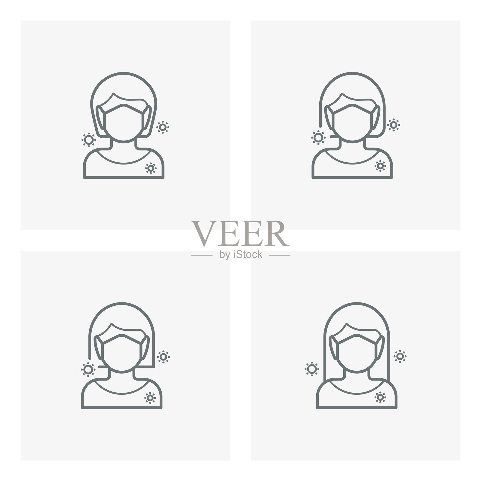 感染病毒的人们设计元素图片