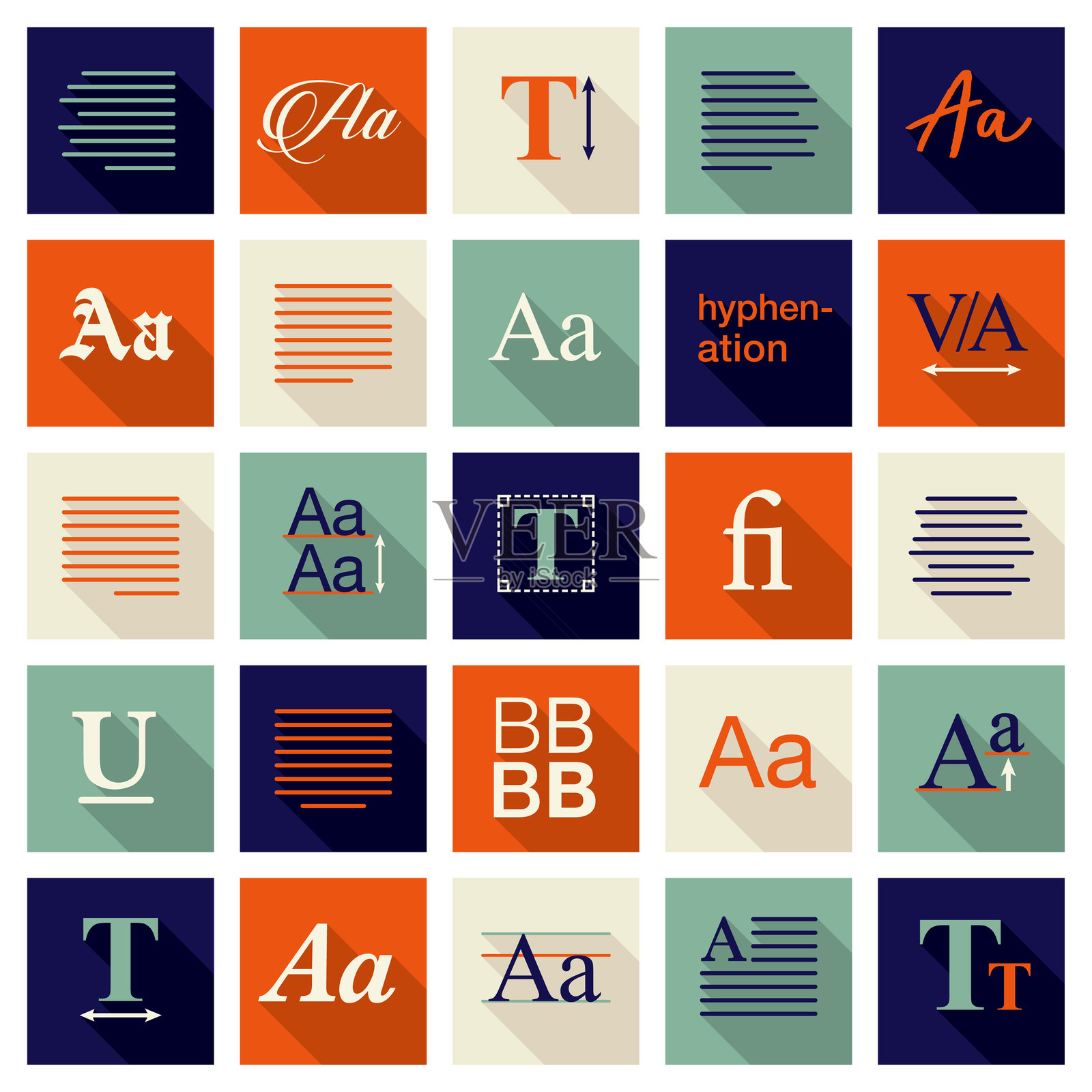 字体图标设置插画图片素材