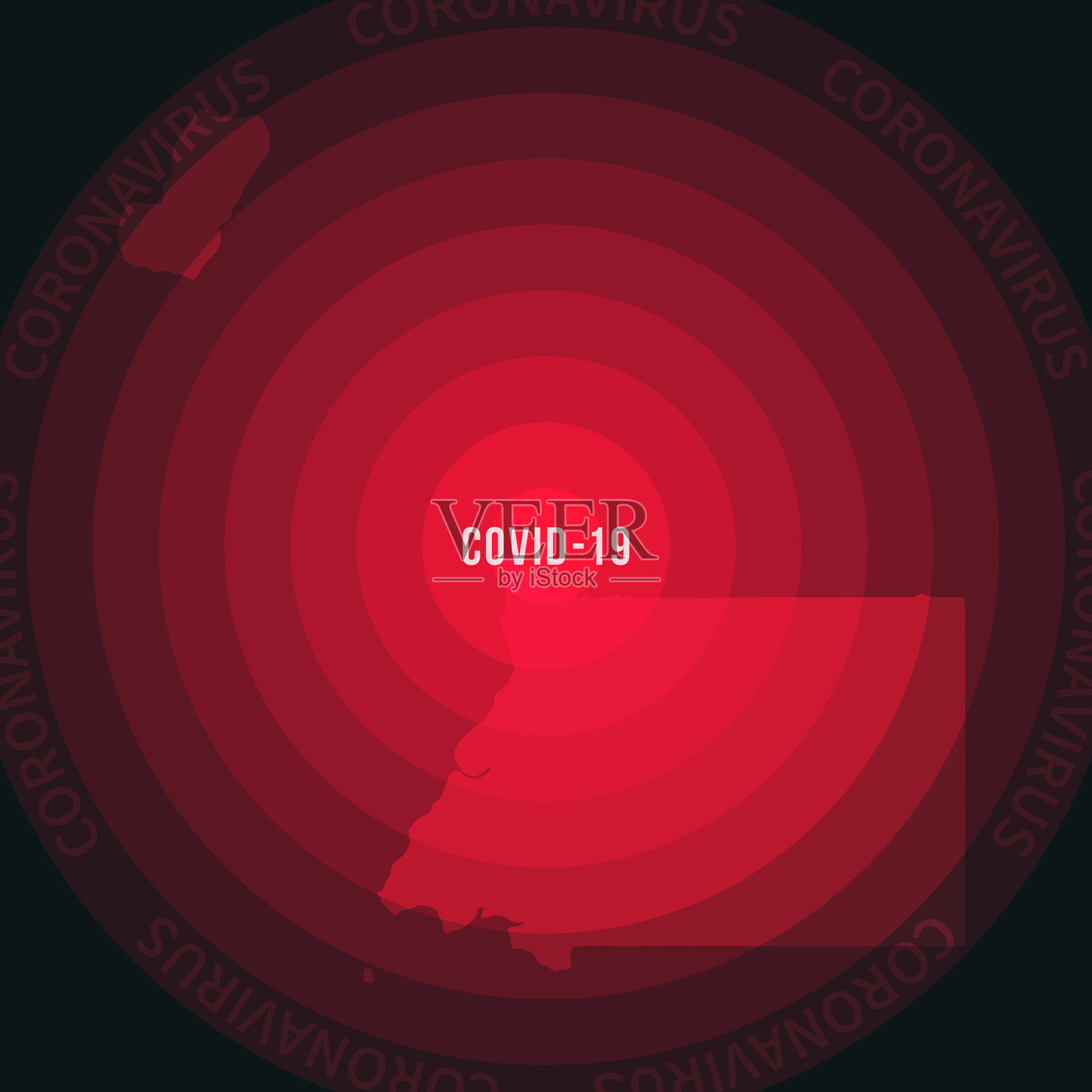 赤道几内亚2019冠状病毒病蔓延地图。冠状病毒爆发插画图片素材