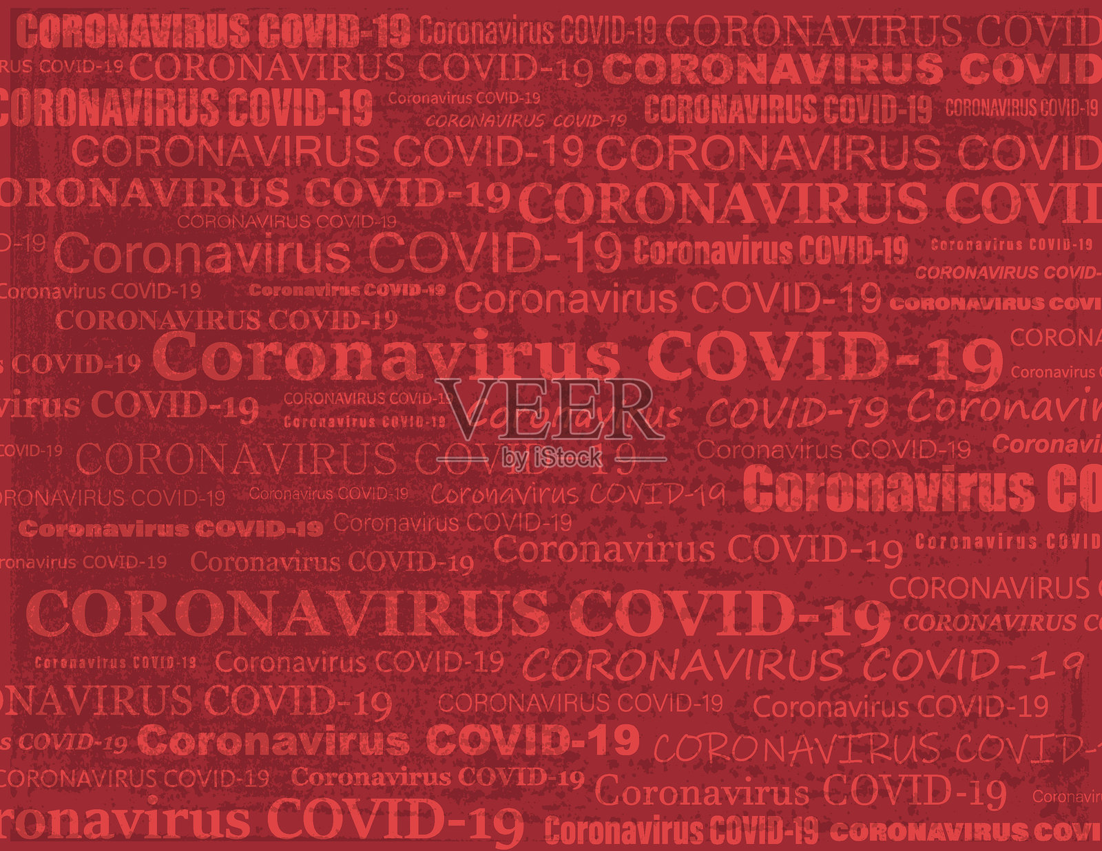 带有垃圾纹理背景的冠状病毒COVID-19信息插画图片素材