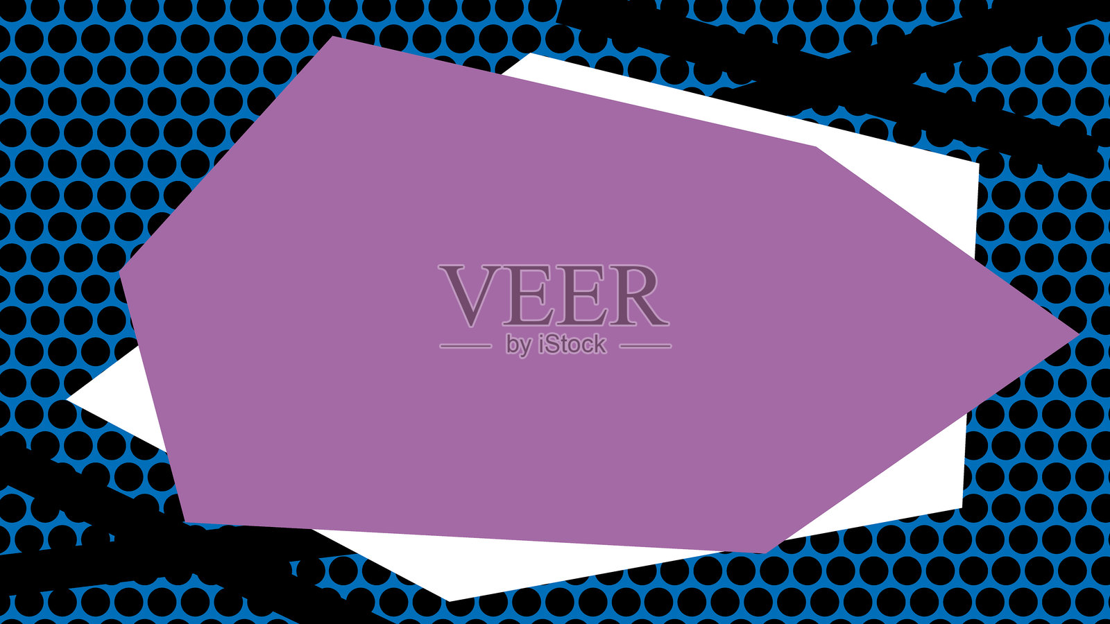 点状背景上的时尚紫色多边形插画图片素材