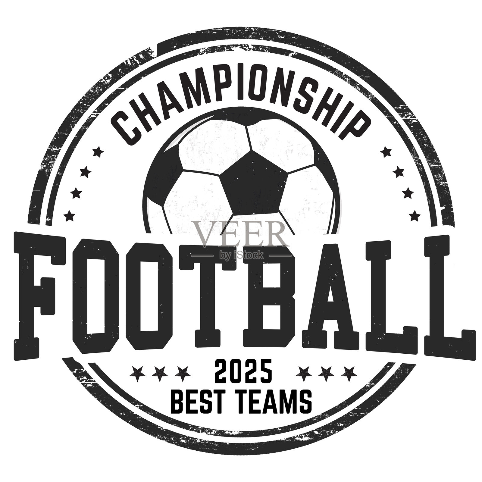 足球纹理橡胶印章插画图片素材