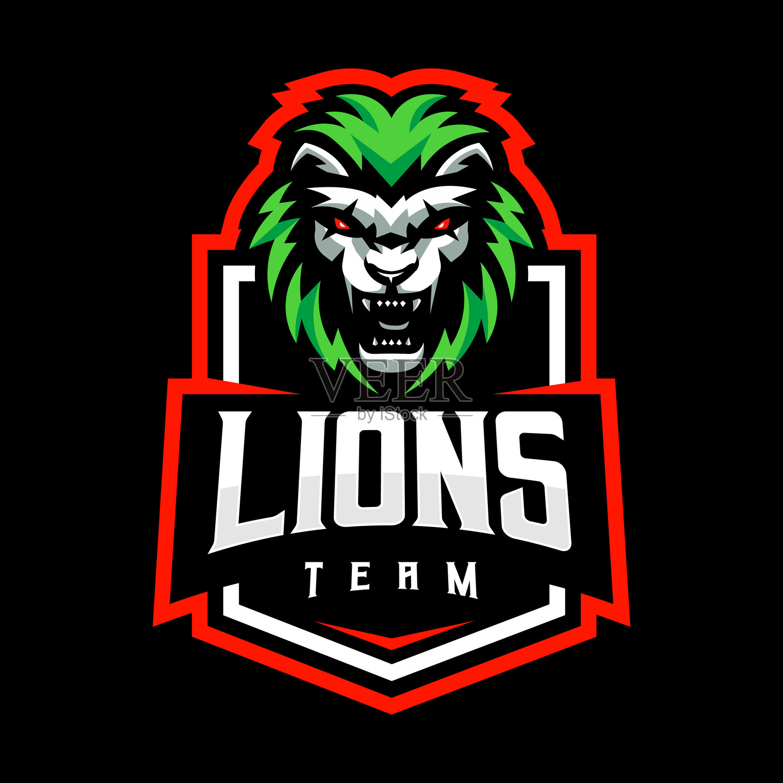 狮子吉祥物插画图片素材