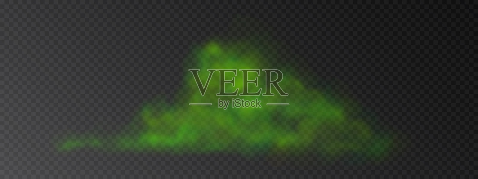 绿色有毒、刺鼻且冒烟的毒气云。插画图片素材