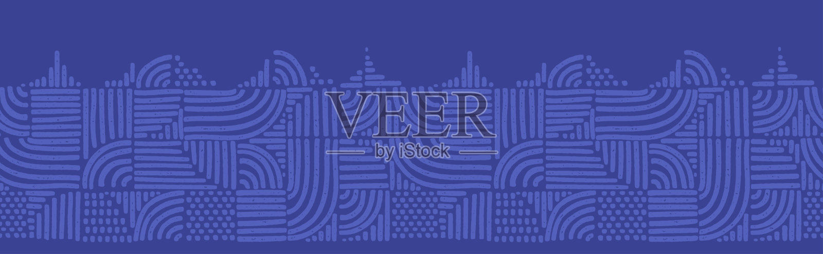 手绘抽象无缝图案，几何背景，简约风格 - 适合纺织品、横幅、墙纸、包装 - 矢量设计插画图片素材