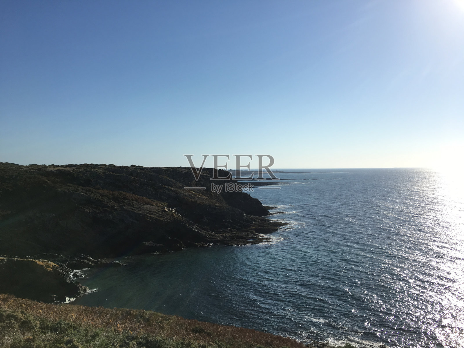 大西洋海岸的格鲁瓦岛，在莫尔比昂，在布列塔尼，在法国照片摄影图片