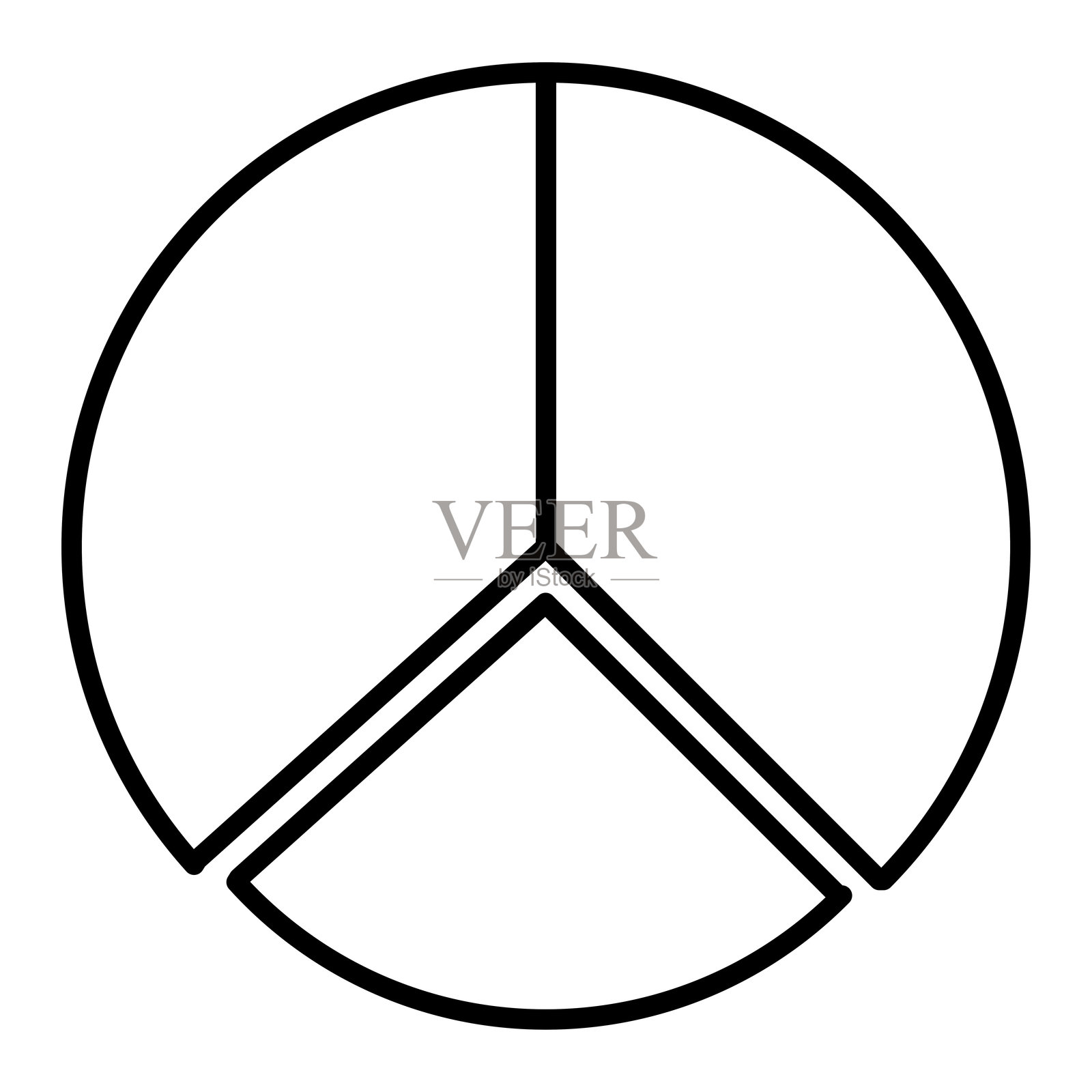 现代信息图表设计元素的简洁几何除号，适用于专业演示文稿。插画图片素材