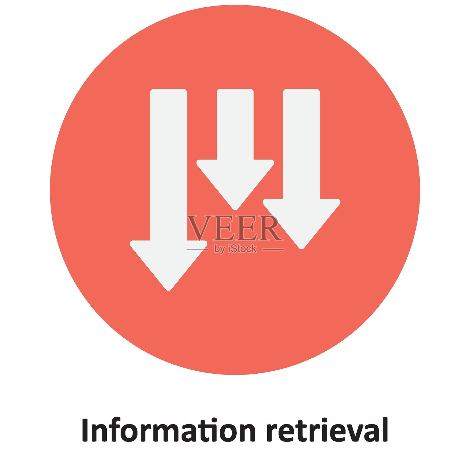 信息检索矢量图标，易于修改或编辑插画图片素材