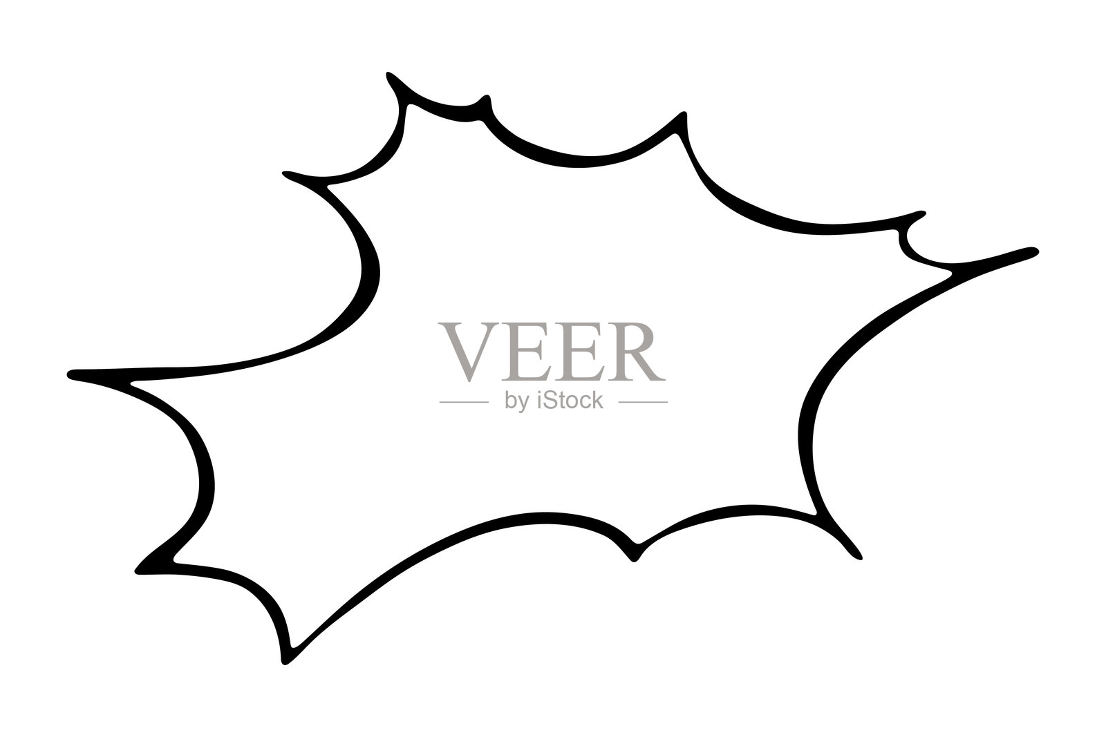 手绘对话框 空白消息框 适用于横幅、价格标签、贴纸和设计的文本框边框插画图片素材