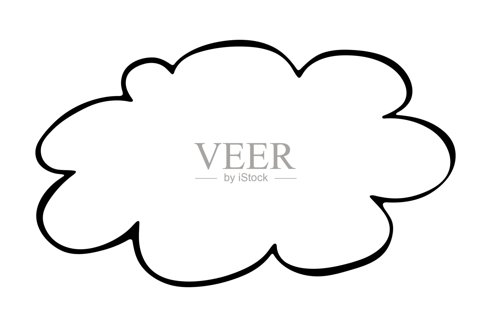 手绘对话框 空白消息框 文本框 适用于横幅、价格标签、贴纸和设计插画图片素材