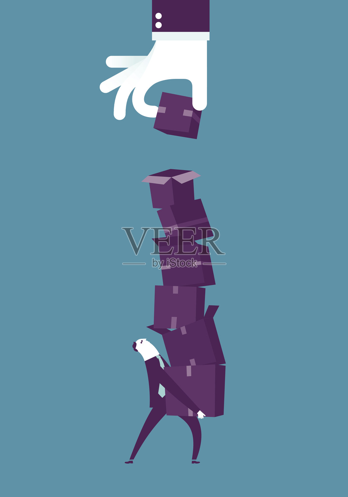 压力插画图片素材