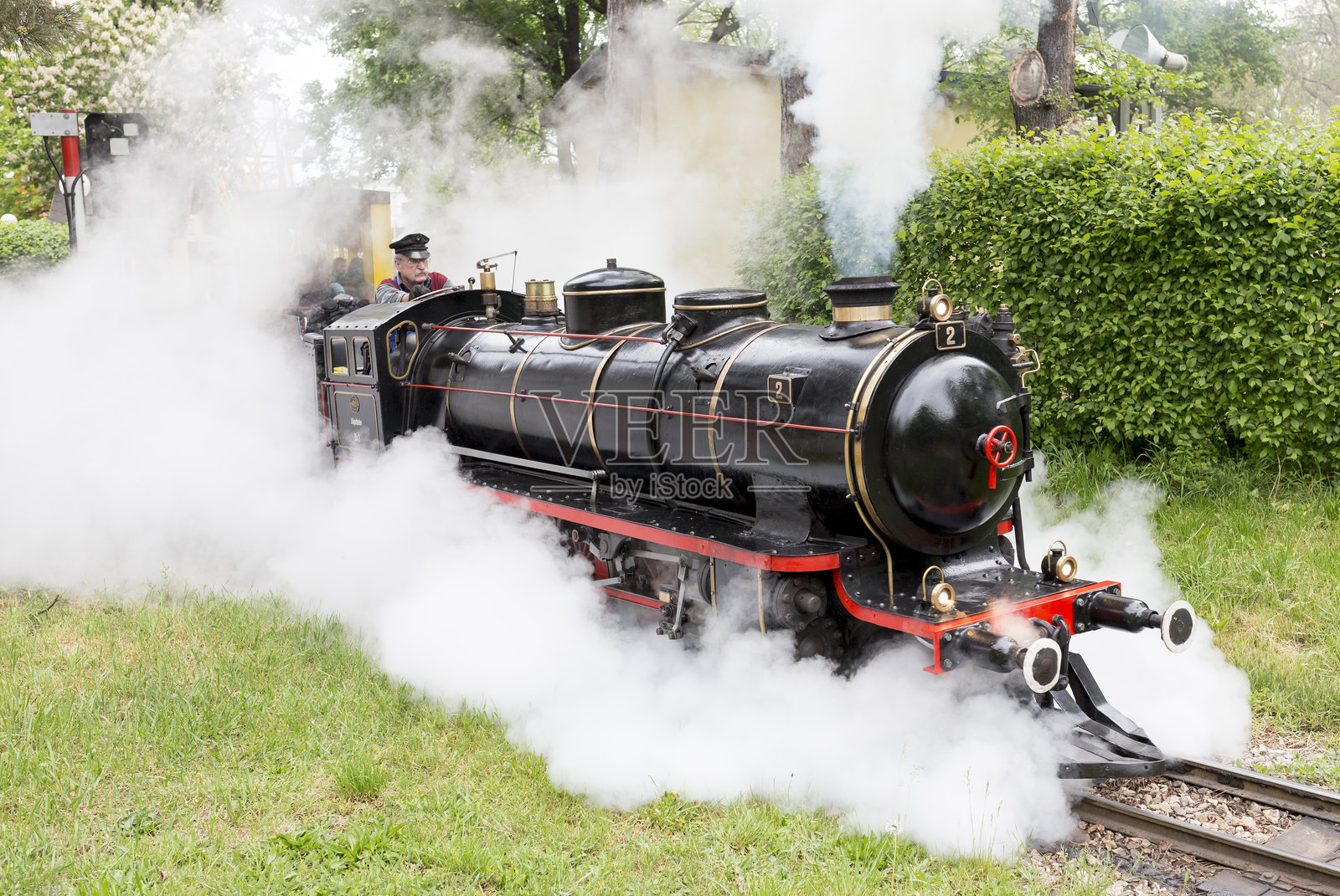 维也纳普拉特公园的小人国铁路照片摄影图片