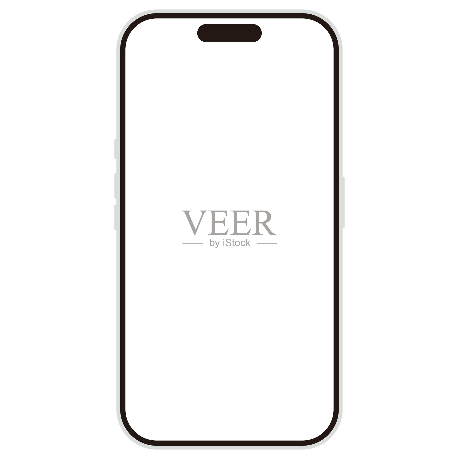 银色智能手机模型插图插画图片素材